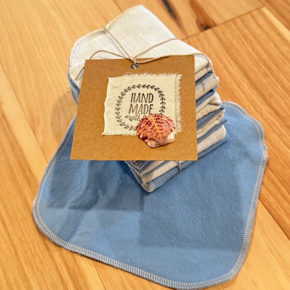 Handmade Baby Gift Set Cloths Flannel & Cotton Gauze Fabric 11